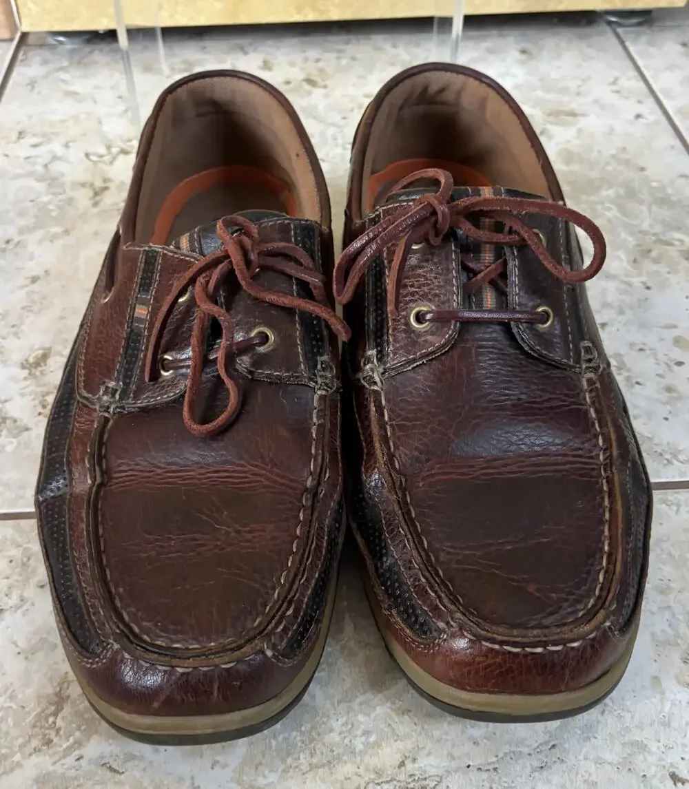 Highland Creek Comfort Port Style Mens Shoes 13 M Brown Black Loafer Deck